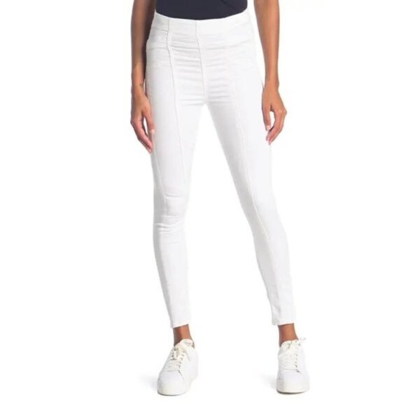 NWT Free People white stretchy cotton blend skinny jeans jeggings, 28 - Picture 4 of 9